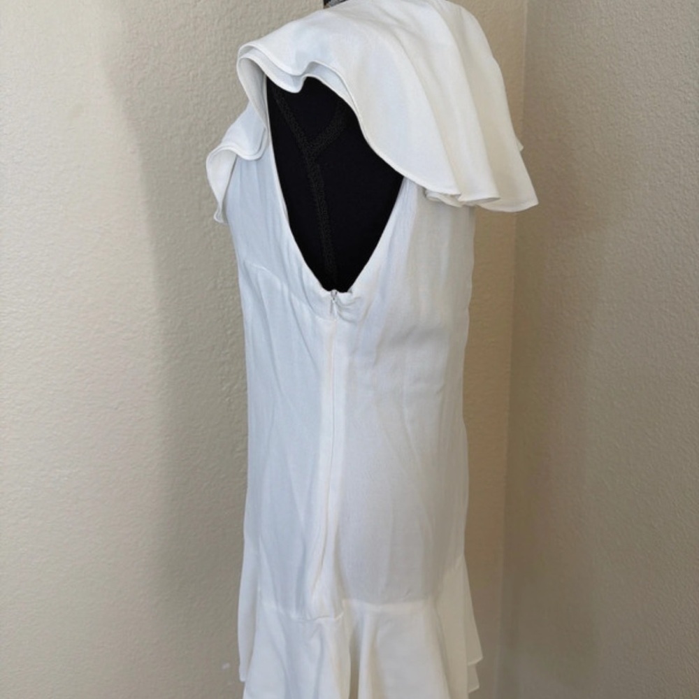 Zara Cream Ruffled Midi Dress - Picture 7 of 7